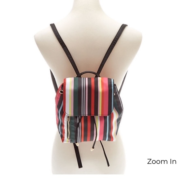 5/$30! MIX & MATCH! ICING Rainbow Striped Drawstring MINI BACKPACK!! - Picture 2 of 8